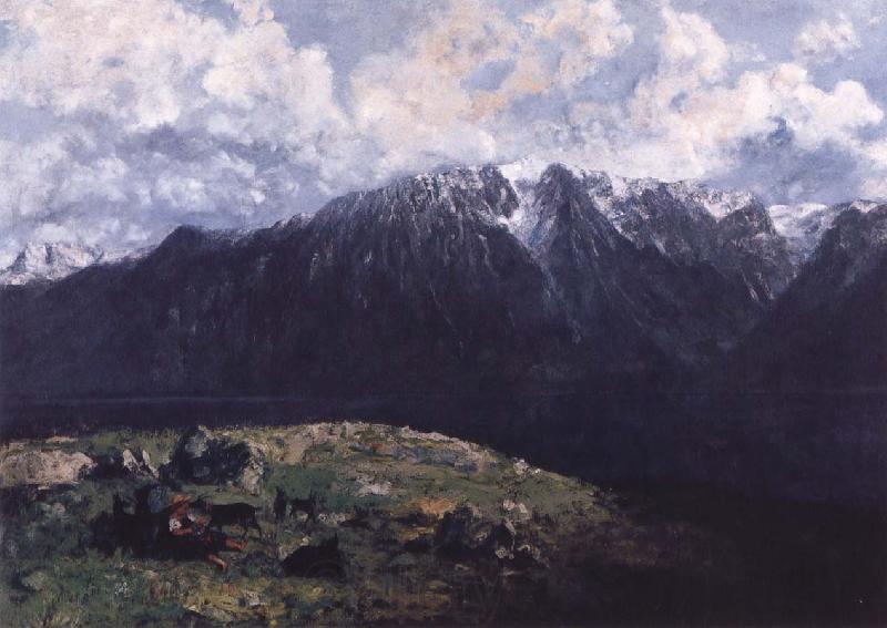 Gustave Courbet Panoramic View of the Alps Germany oil painting art